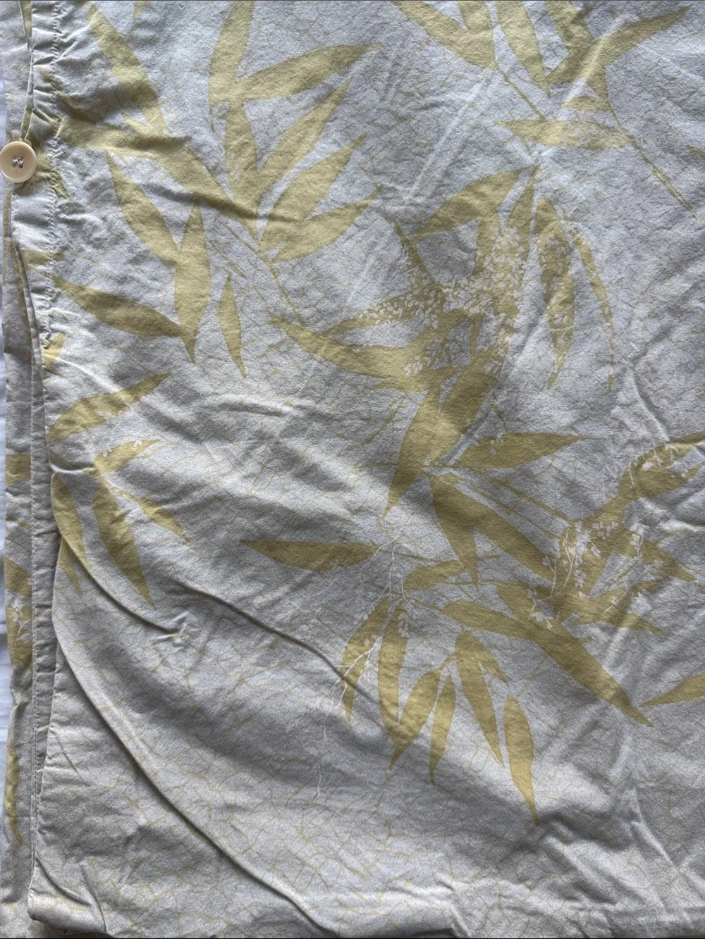 Calvin Klein Home Moso Leaves Endive Queen Duvet Cover